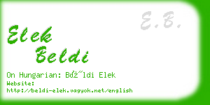 elek beldi business card